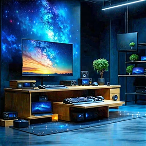 Entertainment Technology In (design:1.29) Studio With Room Large