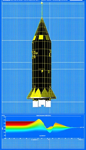 A Space Shuttle Is Shown In A Blue Background