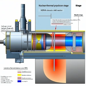 The Image Is A Diagram Showing The Stages Of A Nuclear Thermal Propulsion System