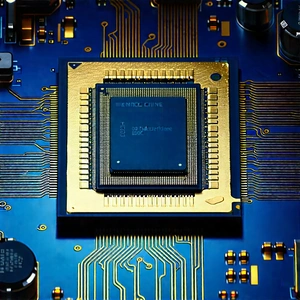 Close-up of microprocessor