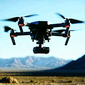 Drone With Streaming Content With Black Drone