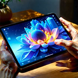 Tablet with streaming content