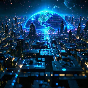 Machine Learning Visualization With Blue White