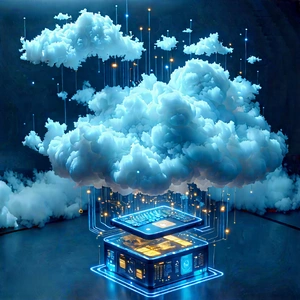 Cloud Computing Visualization With Image, There