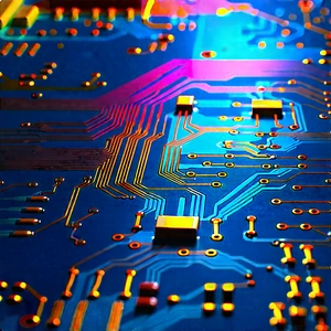 Close-up of electronic circuit