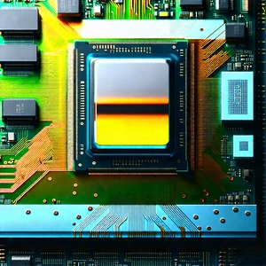 Close-up of microprocessor