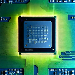Close-up of microprocessor