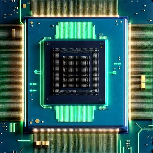 Close-up of microprocessor