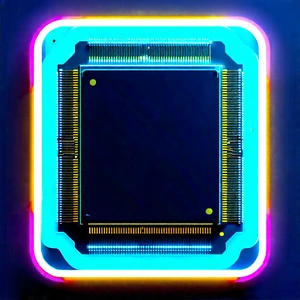 Microchip with neon accents