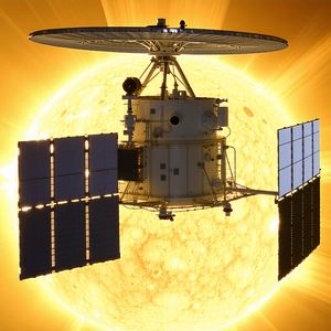 A Spacecraft With A Large Dome-shaped Structure On Top Of It