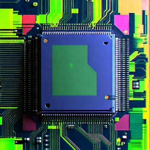 Close-up of microprocessor