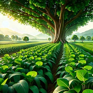 Agricultural Technology In (design:1.39) Studio With Lush Green
