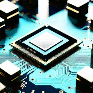 Close-up of microprocessor