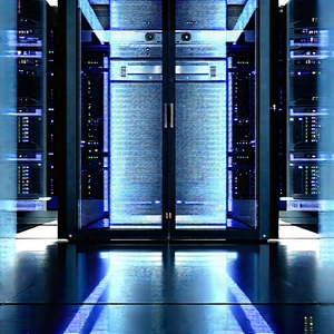 Server rack with holographic projection