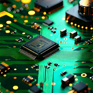 Close-up of electronic circuit