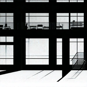 Urban Lithograph: Urban loft with minimalist design