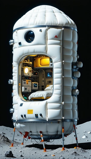 A White Space Shuttle With A Large Window On The Side