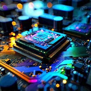 Close-up Of Memory Module With Close-up Computer