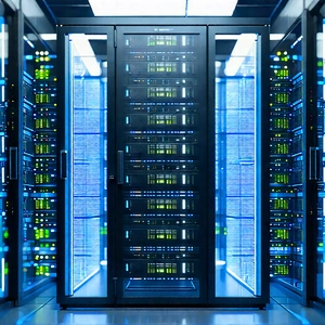Server rack with laser scanning