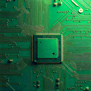 Circuit board with (digital:1.24) particles