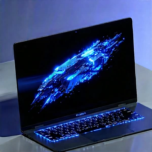 Laptop With Glowing Screen With Laptop Computer