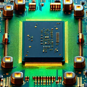 Close-up of microprocessor