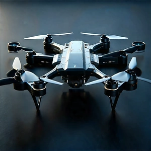 Drone With Digital Artwork With Black Drone