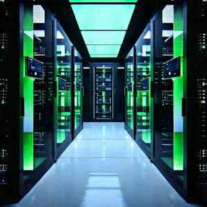 (futuristic:1.45) server room