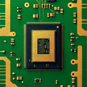 Close-up of microprocessor