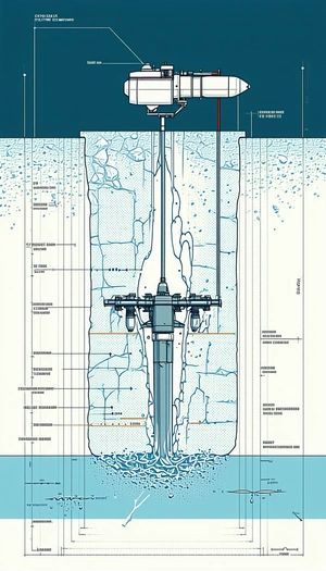 The Image Is A Blueprint Of A Large Structure, Possibly A Submarine Or A Deep Sea Diving Station