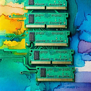 Close-up of memory module