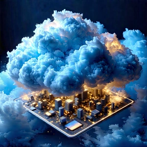 Cloud Computing Visualization With Image, There