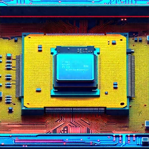Close-up of microprocessor
