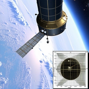 A Space Station With A Large Satellite Dish On Top Of It