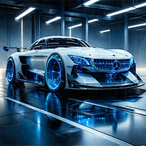Automotive Technology In Tech Office With White Sports