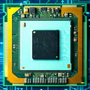 Close-up of microprocessor