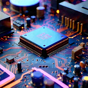 Close-up of electronic circuit