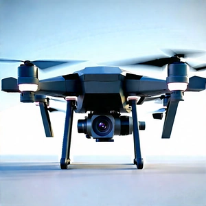 Drone With Digital Artwork With Black Drone