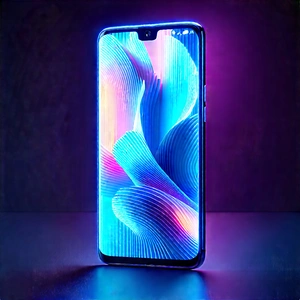 Smartphone With Glowing Screen With Cell Phone