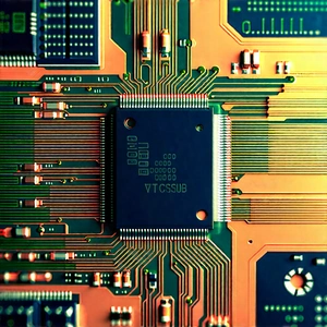 Close-up of electronic circuit