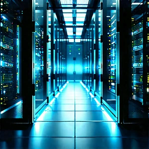 Server rack with holographic projection