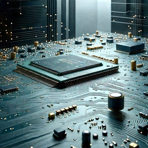 Close-up of electronic circuit