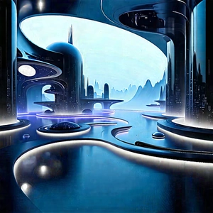 (futuristic:1.44) Innovation Hub With Futuristic Cityscape