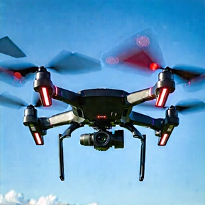 Drone With (digital:1.47) Artwork With Black Drone