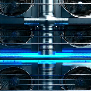 Close-up Of Cooling System With Image, There