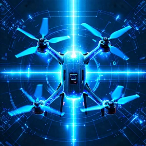 Tech Aerial Photography: Drone with data visualization