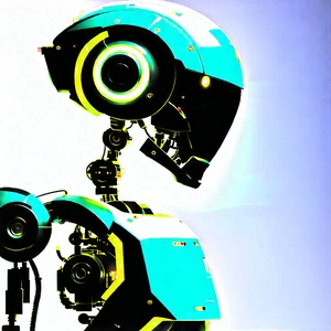Robot with neon accents