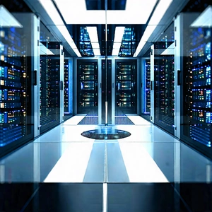 Futuristic Server Room With Image, There