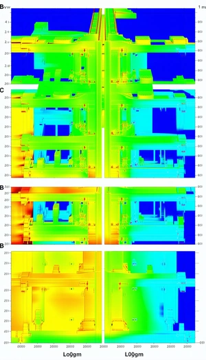 The Image Is A Series Of Three Pictures, Each Showing A Different View Of A Building