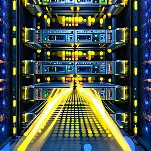 Server rack with data streams